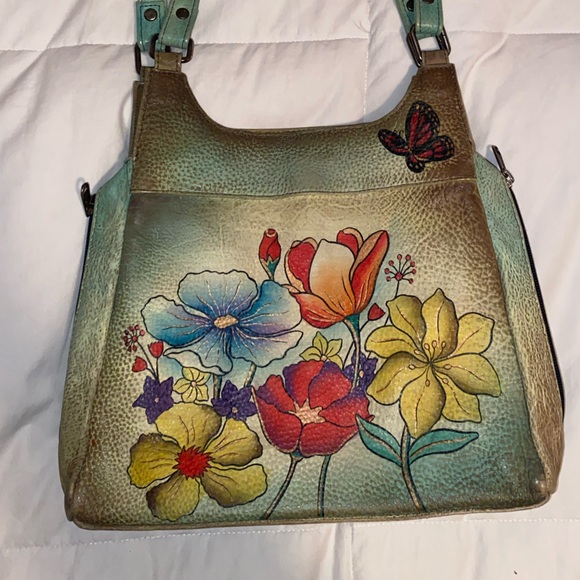 Anuschka hand painted vintage genuine leather bag - Picture 3 of 4